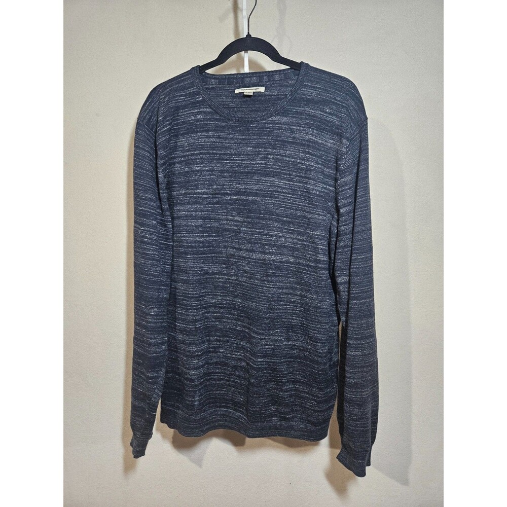 Goodthreads Men's XL Tall Crewneck Sweater Blue Striped
